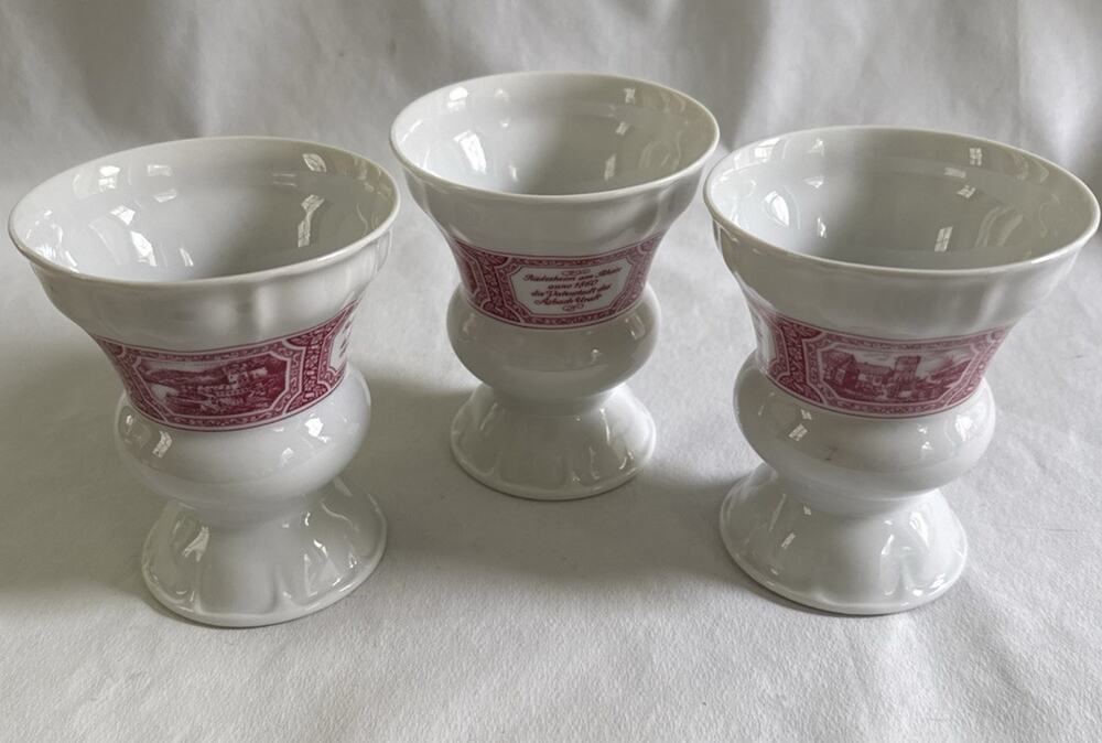 Vintage Heinrich Rudesheimer Asbach Uralt Kaffee Coffee Cup Pair Germany EUC
